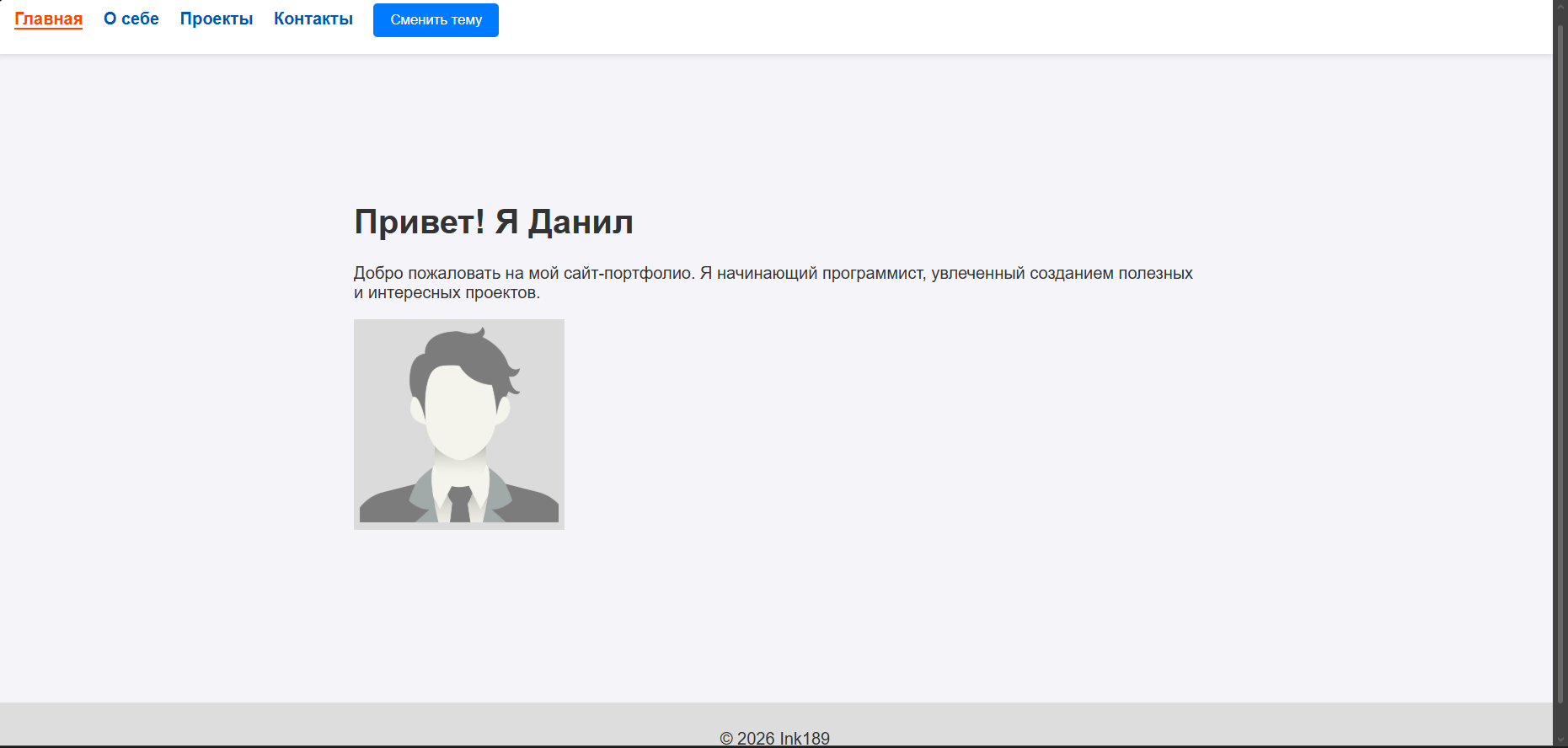 Скриншот проекта